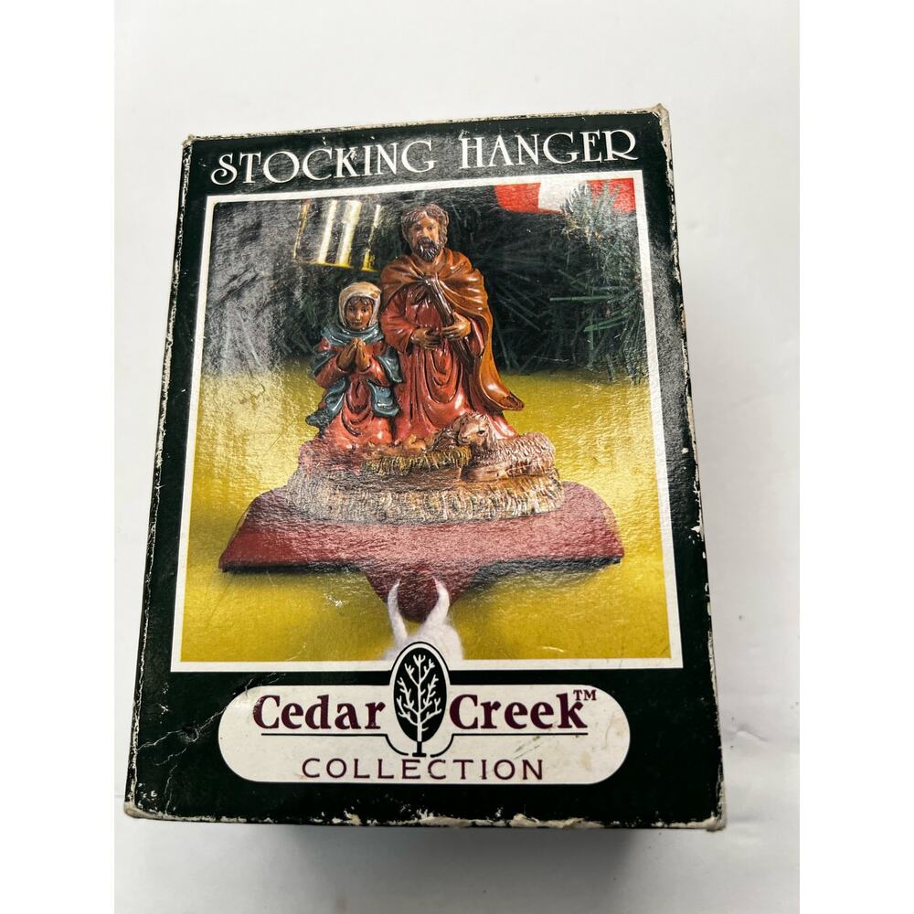Stocking hanger, Cedar Creek Christmas Collection Vintage Small dot missing red